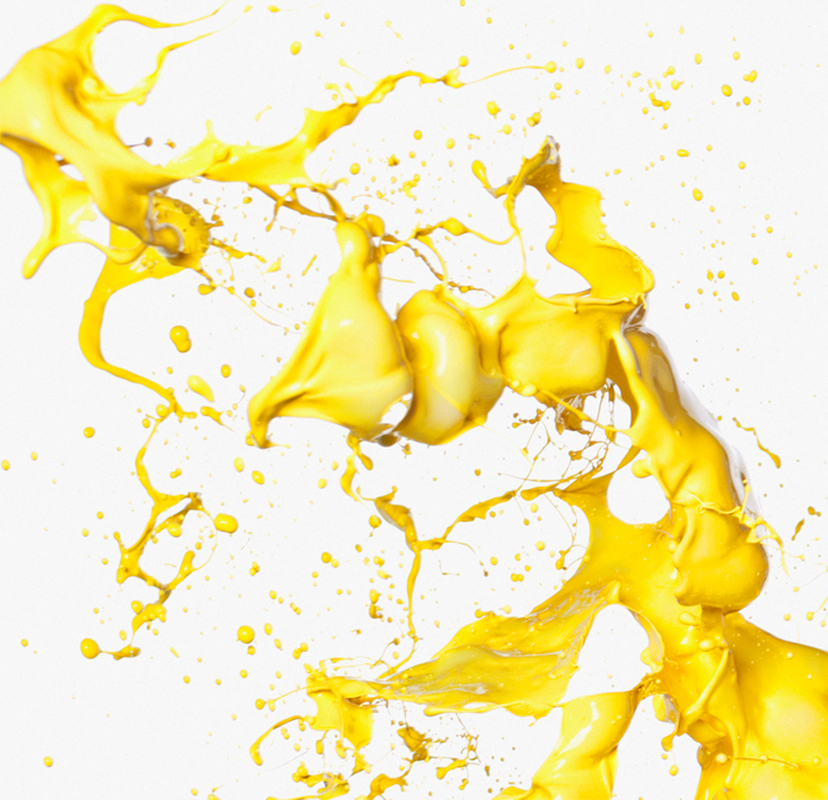 Yellow paint splash